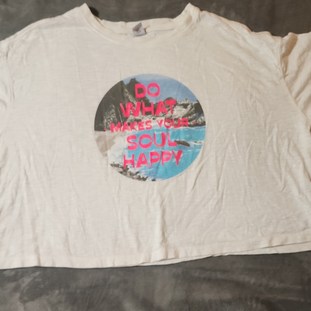Old Navy White Tee with Pink Graphic